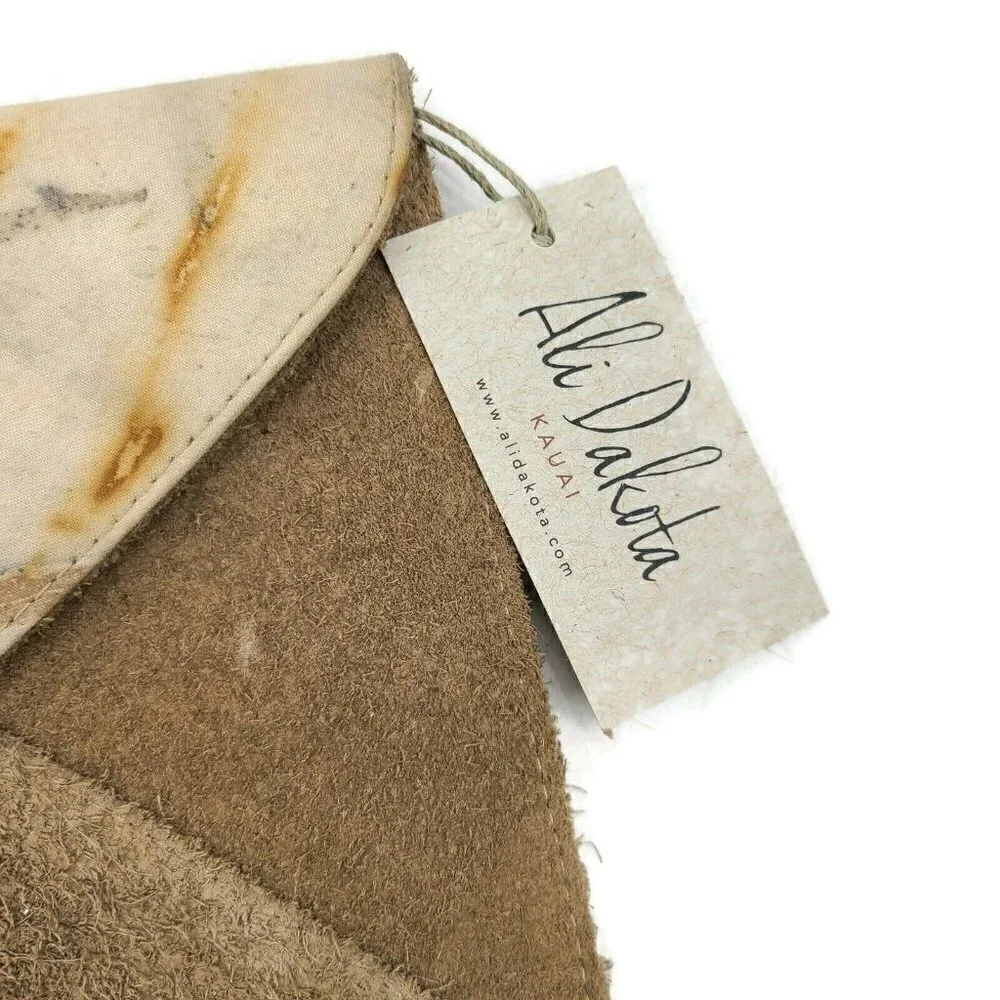 New Ali Dakota Kauai Suede Clutch Purse 